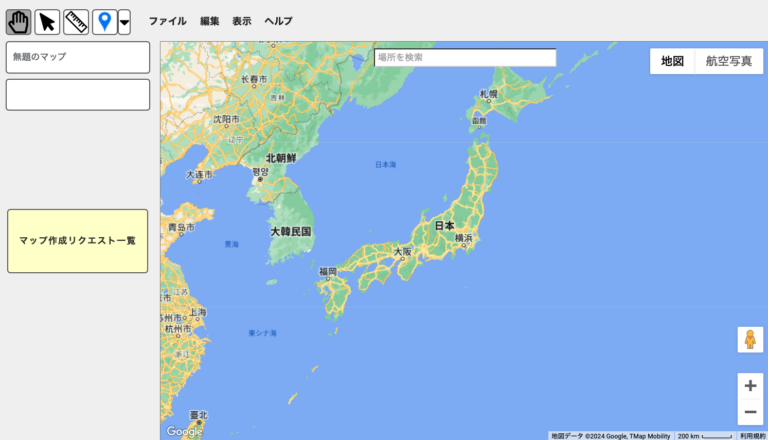 スクリーンショット:マップ編集初期画面
